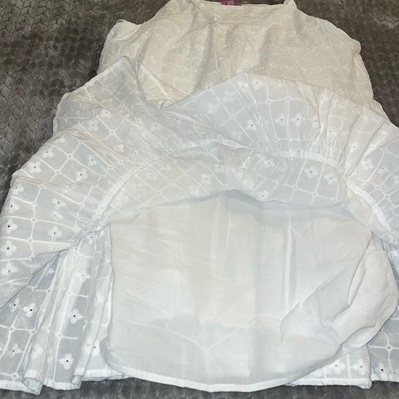 Mi Ami for Francesca’s White Sleeveless Dress w Bow Straps. Cotton. Lined. Large - Picture 7 of 11